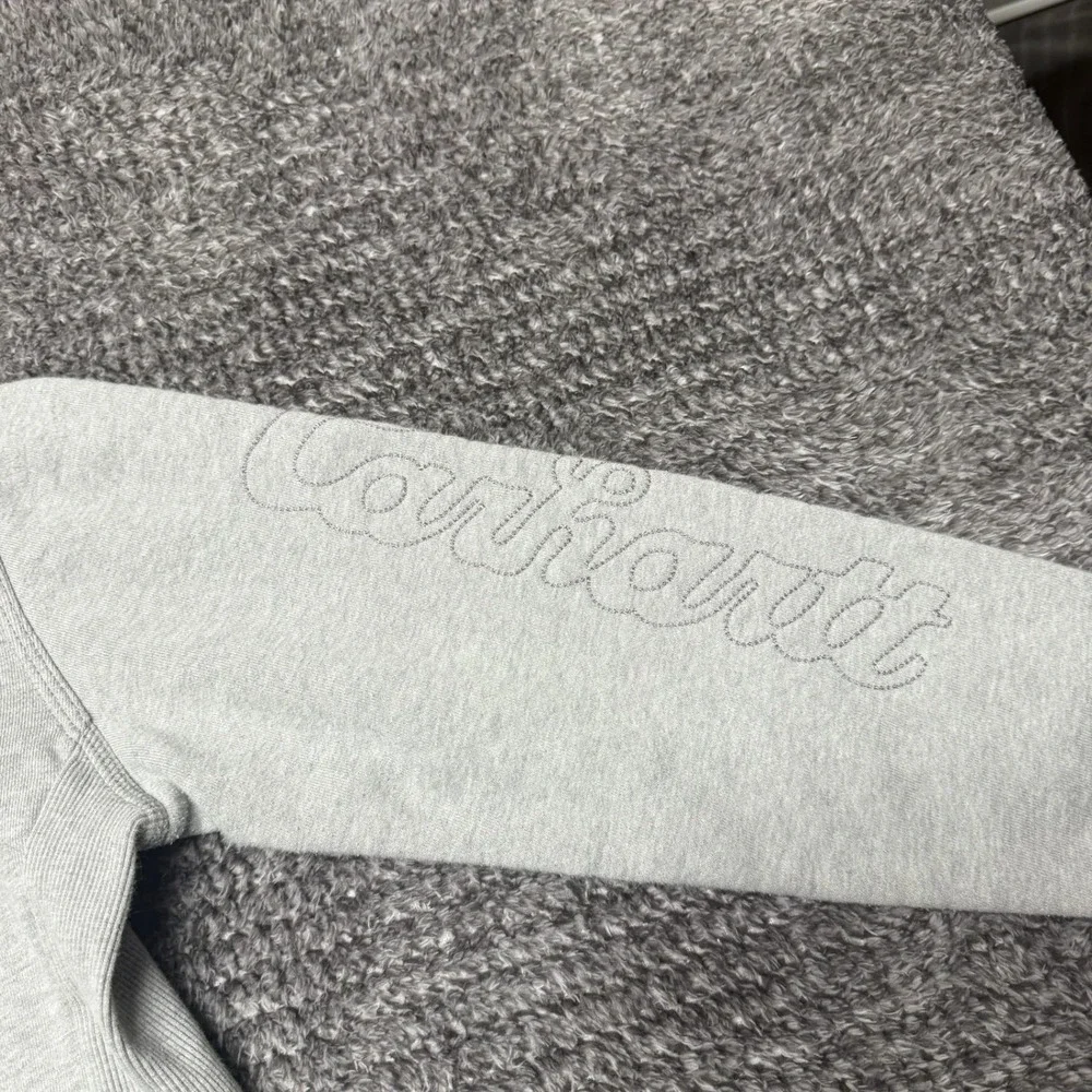 Carhartt Girls Full‎ Zip Jacket Sweatshirt Size S 4-6 Heather Gray Fleece